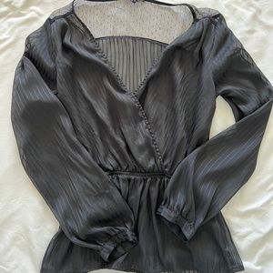 Express Black Blouse Top